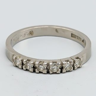 Alliansring med diamanter 18K 3.65g 18.5mm