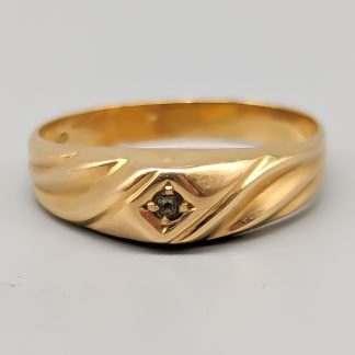 Guldring med Sten 18K 1.77g 16.75mm