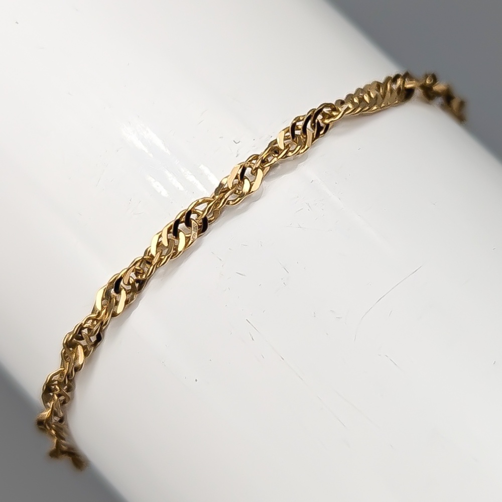 Singaporelänk i Guld 18K 2.49g 29cm