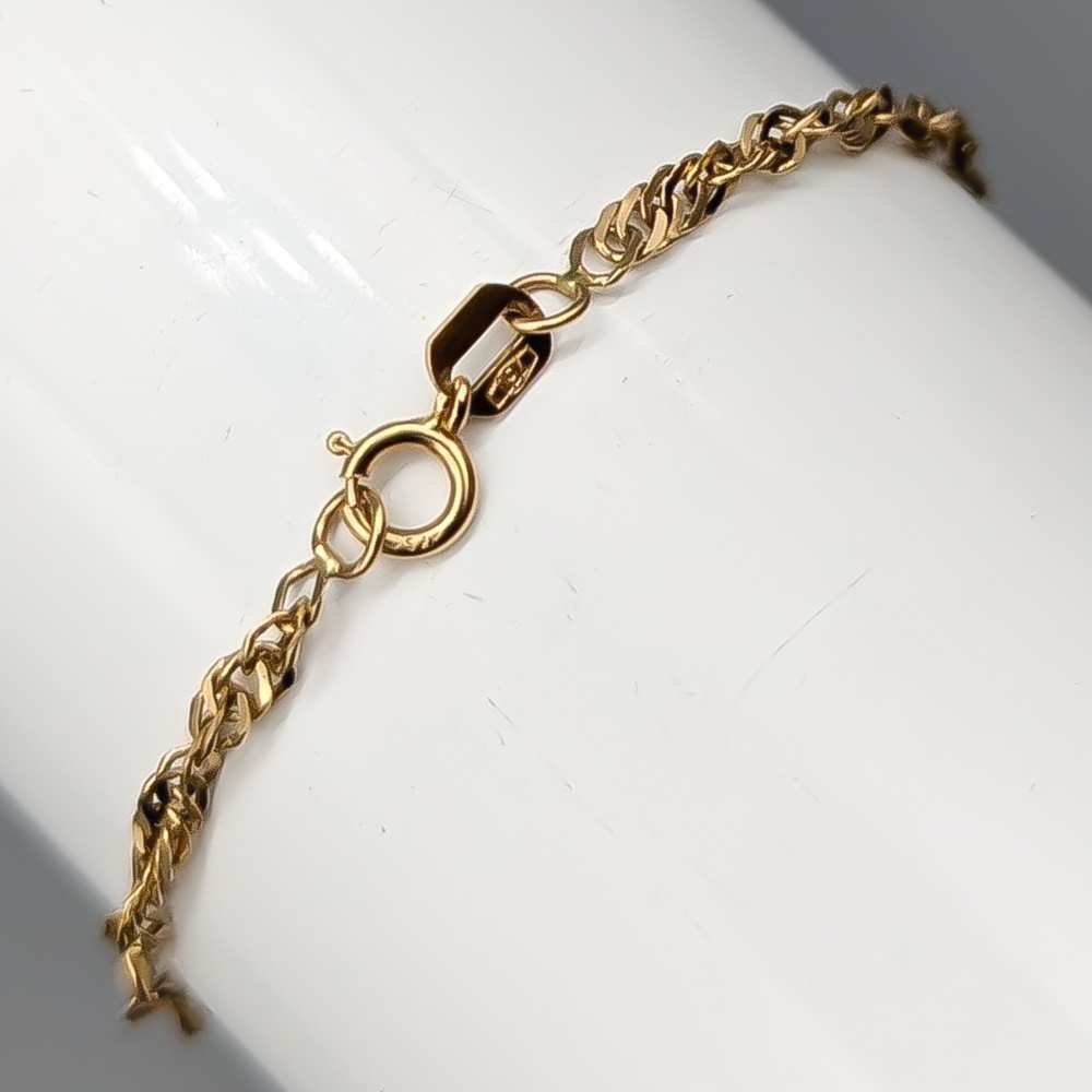 Singaporelänk i Guld 18K 2.49g 29cm - Bild 2