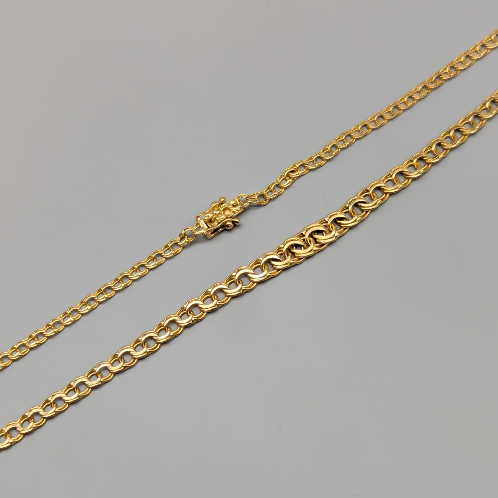 44cm Doserad Bismarcklänk i Guld 18K 11.55g - Bild 2