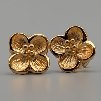 Örhängen i Guld Blommor 18K 2.69g 9mm