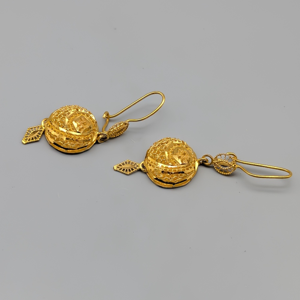Örhängen i Guld 21K 3.19g 40mm