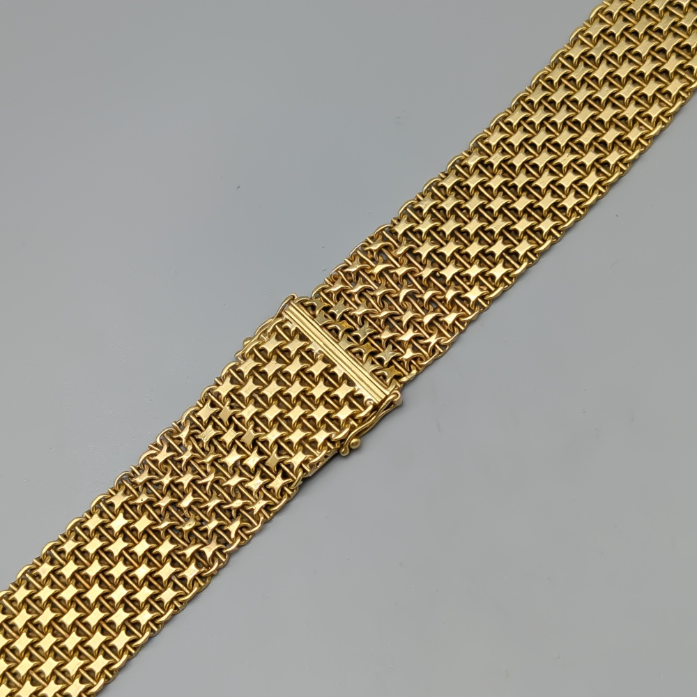 Klocklänk X-länk i 18 K Guld 18K 36.85g 17.5cm - Bild 2