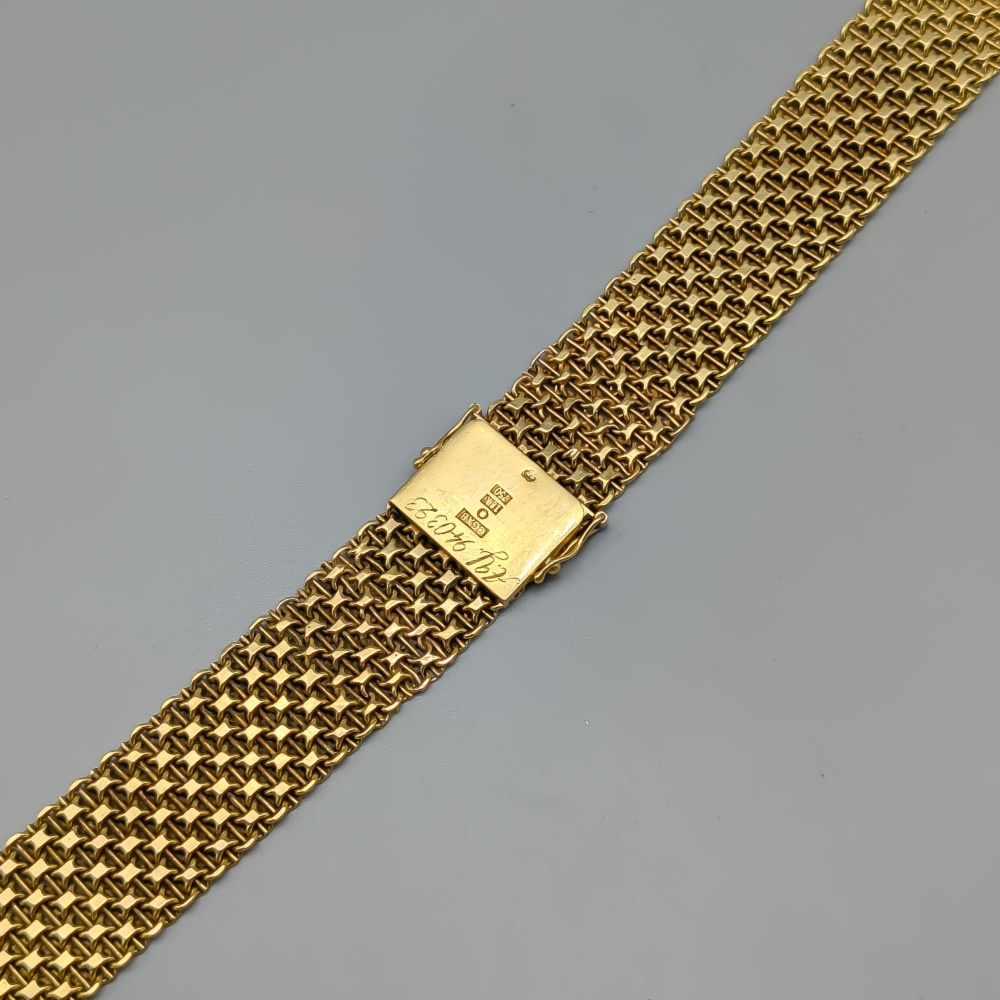 Klocklänk X-länk i 18 K Guld 18K 36.85g 17.5cm