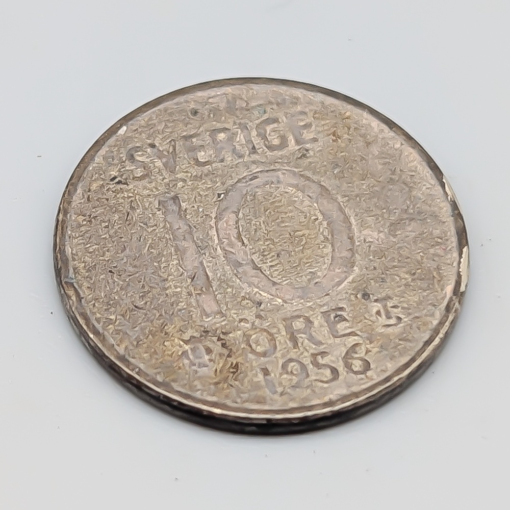 10 öre Sverige 1952-1962 S400 1.44g 15mm