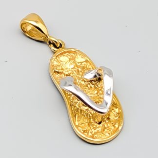 Hänge i Flerfärgat Guld Flipflop 18K 2.98g 21mm