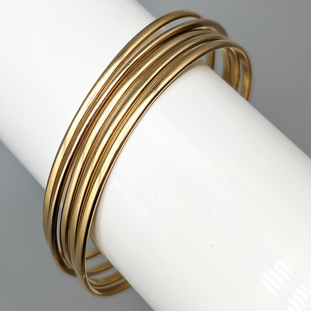 18.5cm 5 st Stela armband i Guld 18K 31.38g
