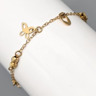 Ankarlänk i Guld med berlocker 18K 3.21g 25cm