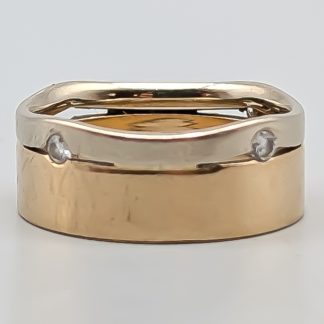 Diamantring i Flerfärgat Guld 18K 5.19g 15.5mm