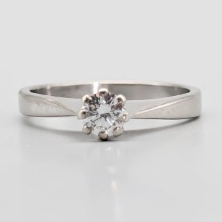 Diamantring i Vitguld-1