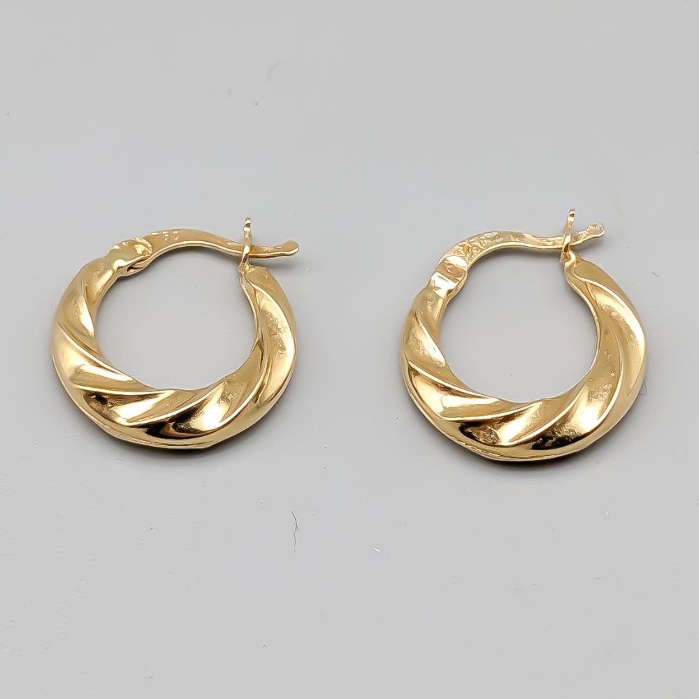 Creoler i Guld 18K 1.05g 15mm
