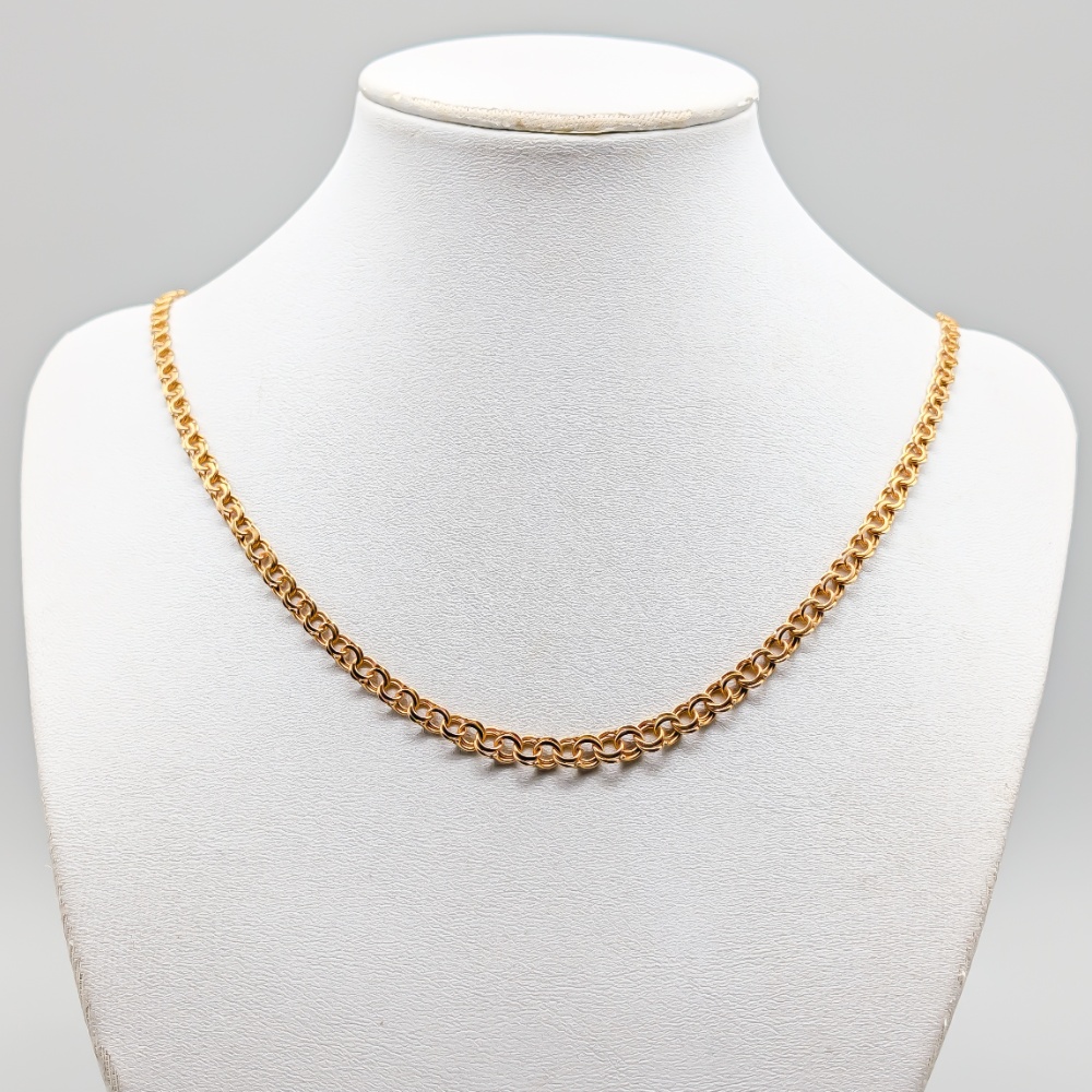 45cm Doserad Bismarcklänk i Guld 18K 11.42g