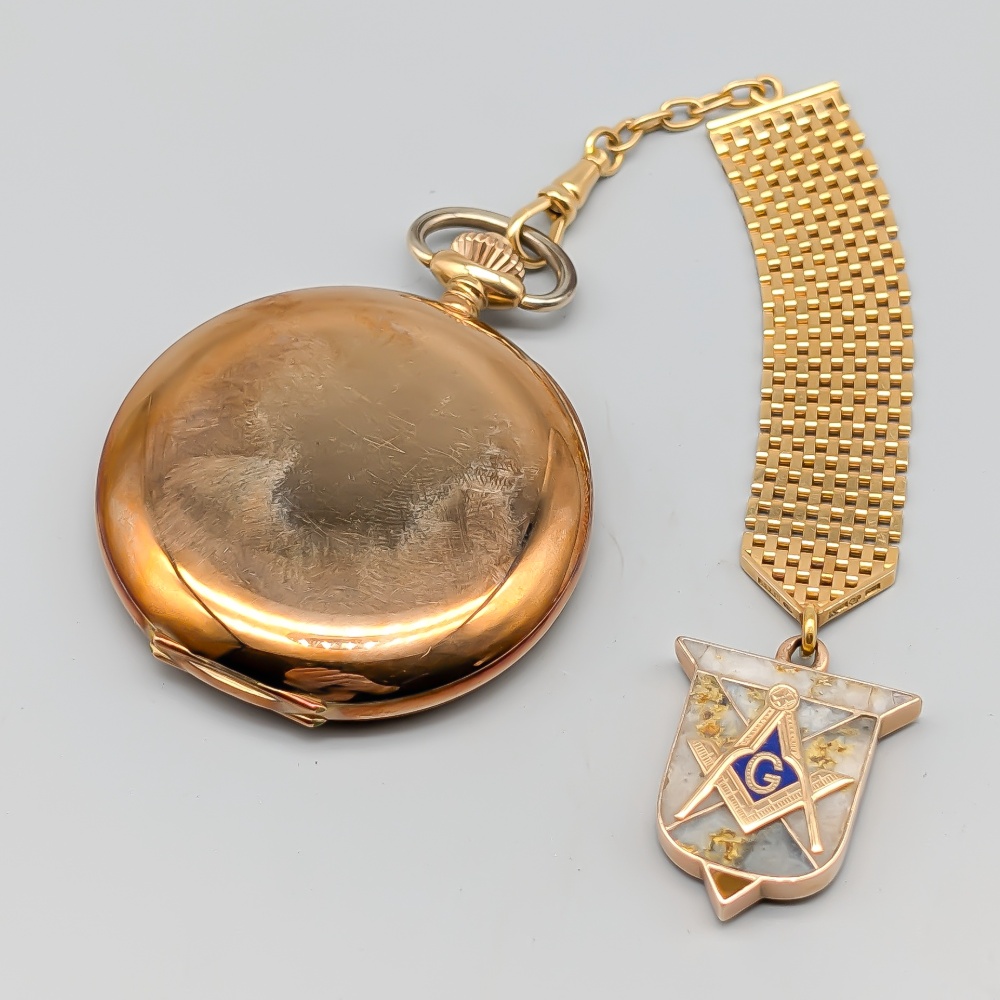 Birger Hansson Fickur i Guld Odd Fellow 14K 97.5g 20.5cm - Bild 2