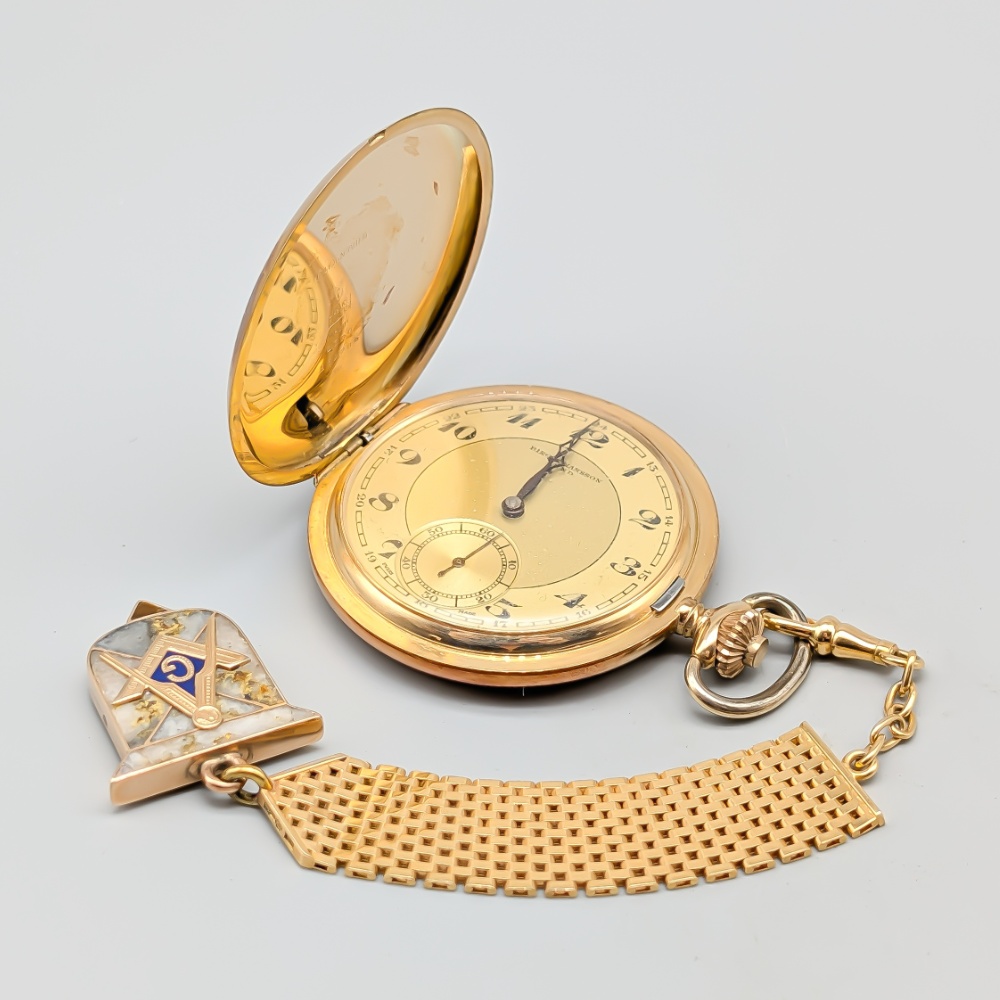 Birger Hansson Fickur i Guld Odd Fellow 14K 97.5g 20.5cm