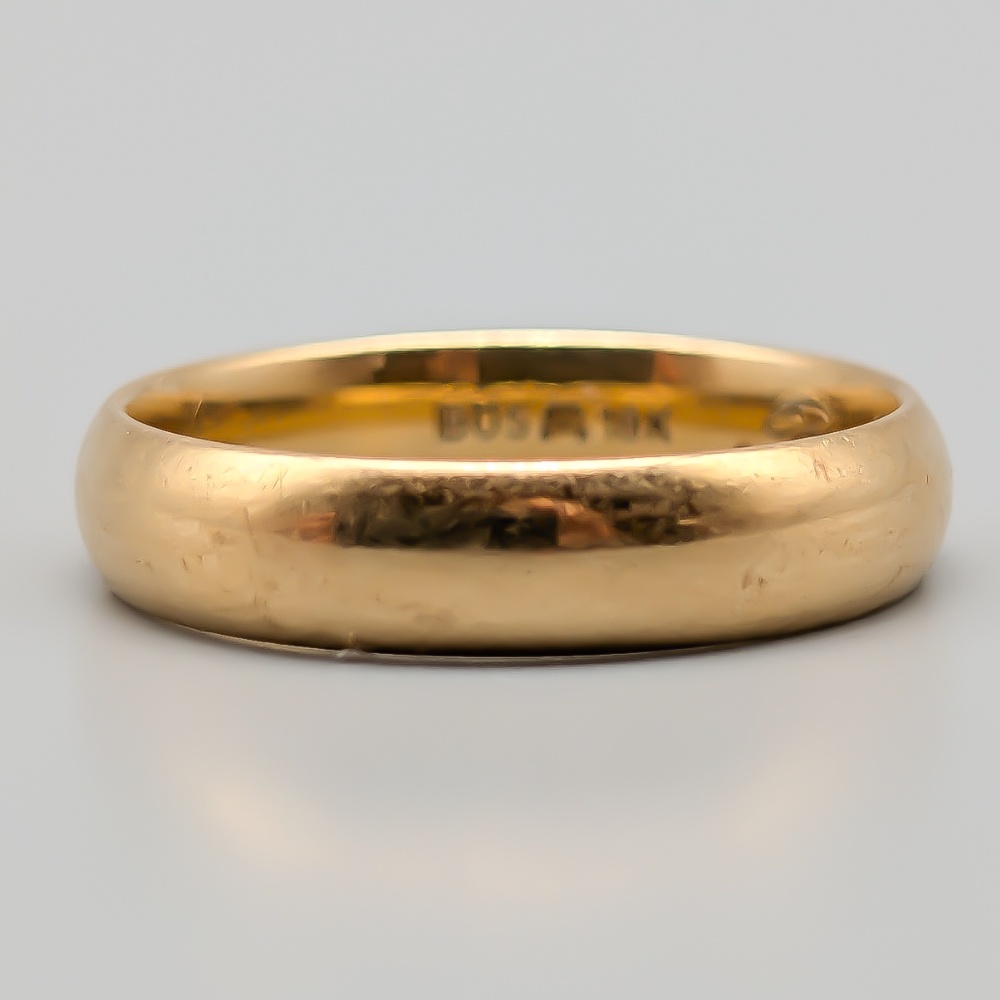 Slät ring i Guld 18K 6.74g 19.75mm