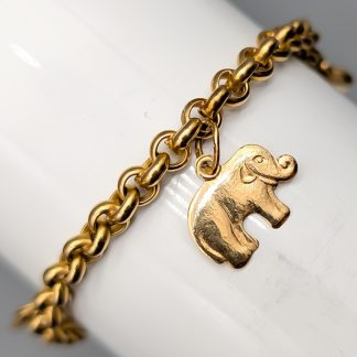 19cm Ärtlänk i Guld med Berlocker 18K 6.03g