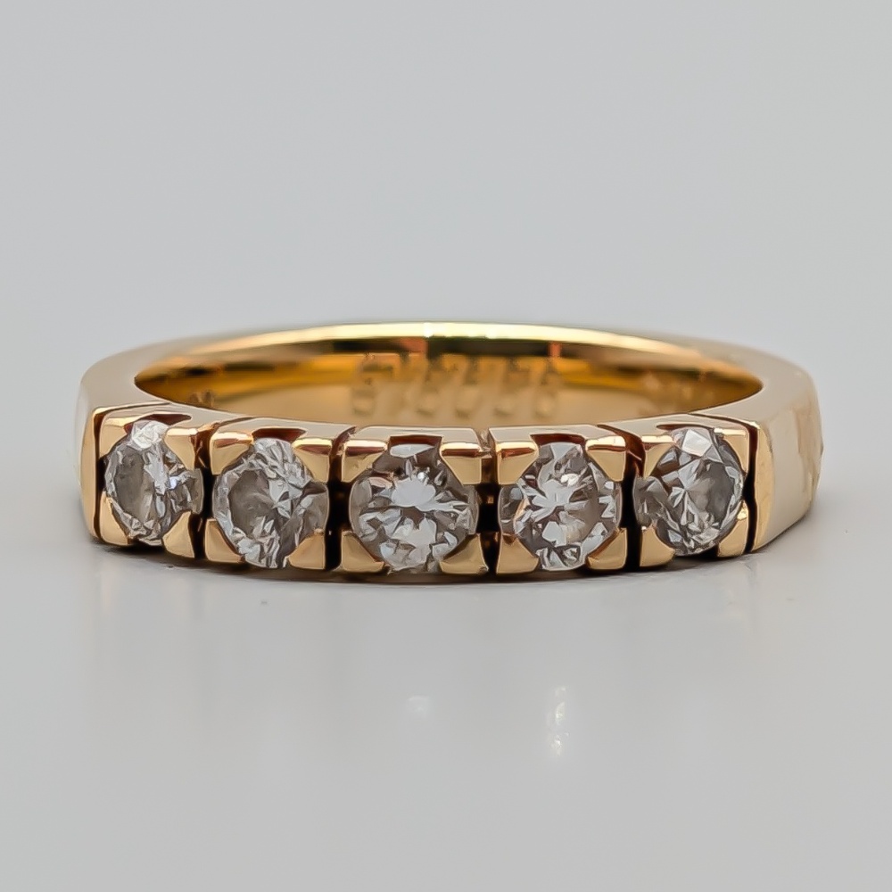 Alliansring i Guld med Diamanter 18K 4g 15mm