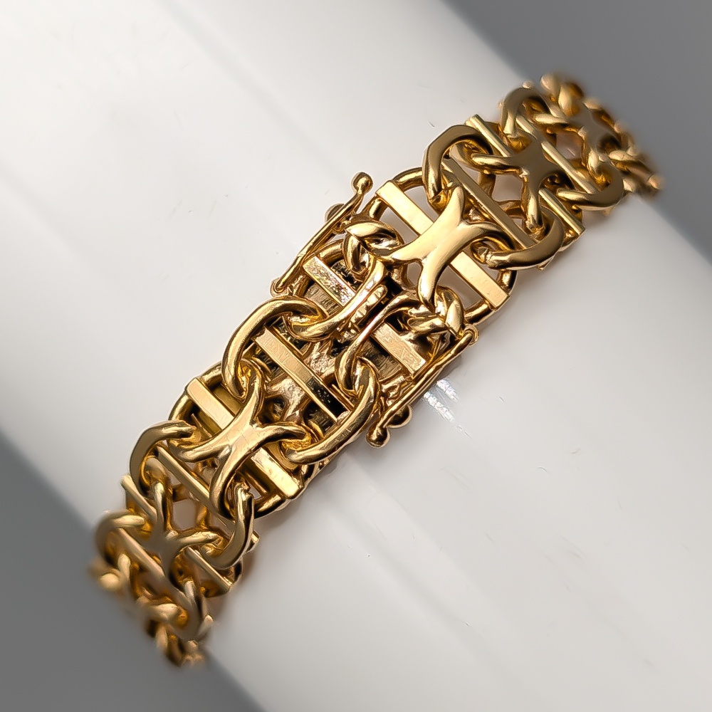 19.5cm X-Länk med Stav i Guld 18K 21.59g - Bild 2