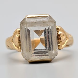 Ring i Guld med Vit Sten 18K 7.79g 19.25mm