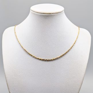 45.5cm Flätat Halsband i Flerfärgat Guld 18K 5.86g