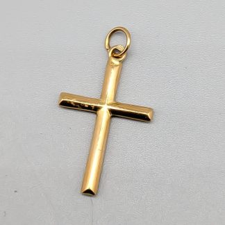 Hänge i Guld Kors 18K 0.53g 23mm