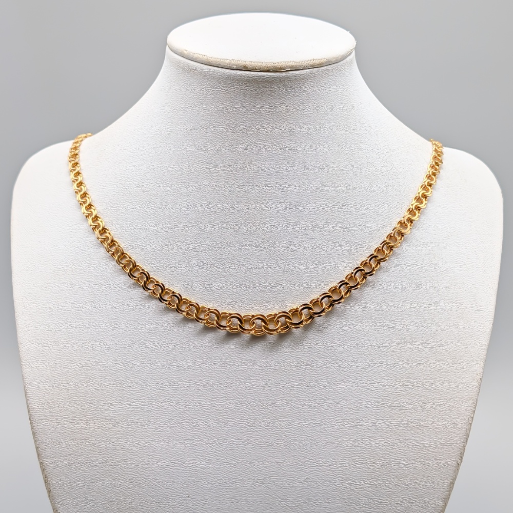 44cm Doserad Bismarcklänk i Guld 18K 18.56g