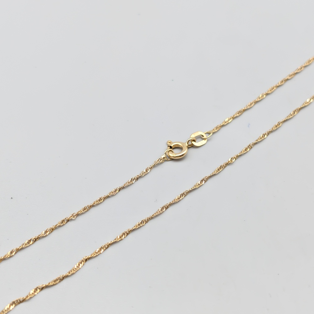 38cm Singaporelänk i Guld 18K 0.87g