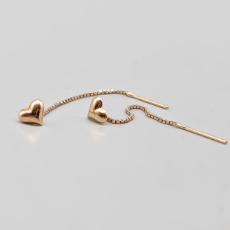 Örhängen i Guld Hjärtan 14K 0.24g 35mm