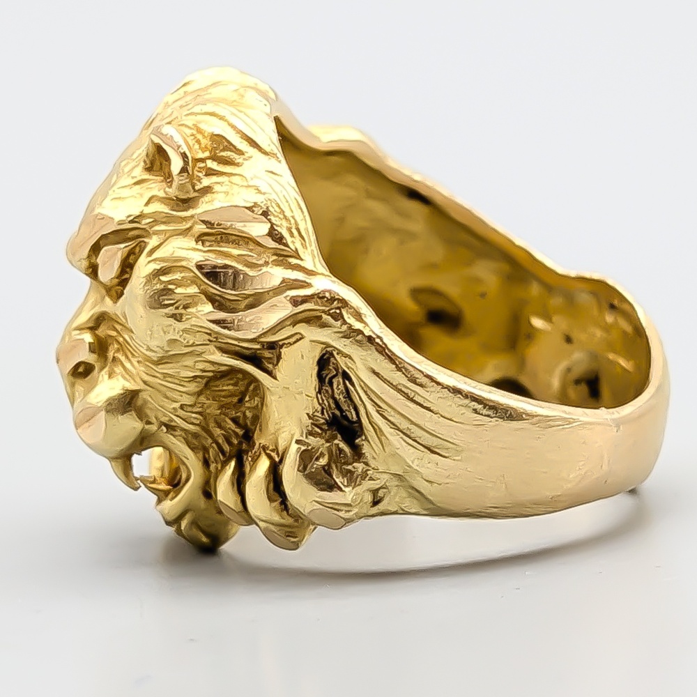 Ring i Guld Lejon 21K 15.88g 18.25mm - Bild 2