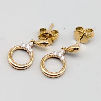 Diamantörhängen i Guld 18K 3.07g 18mm