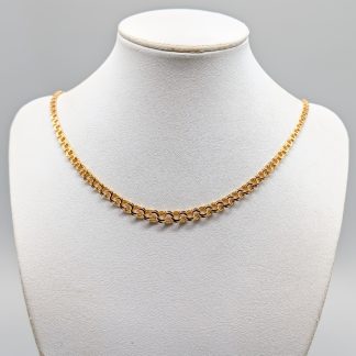 42cm Doserad Bismarcklänk i Guld 18K 13g