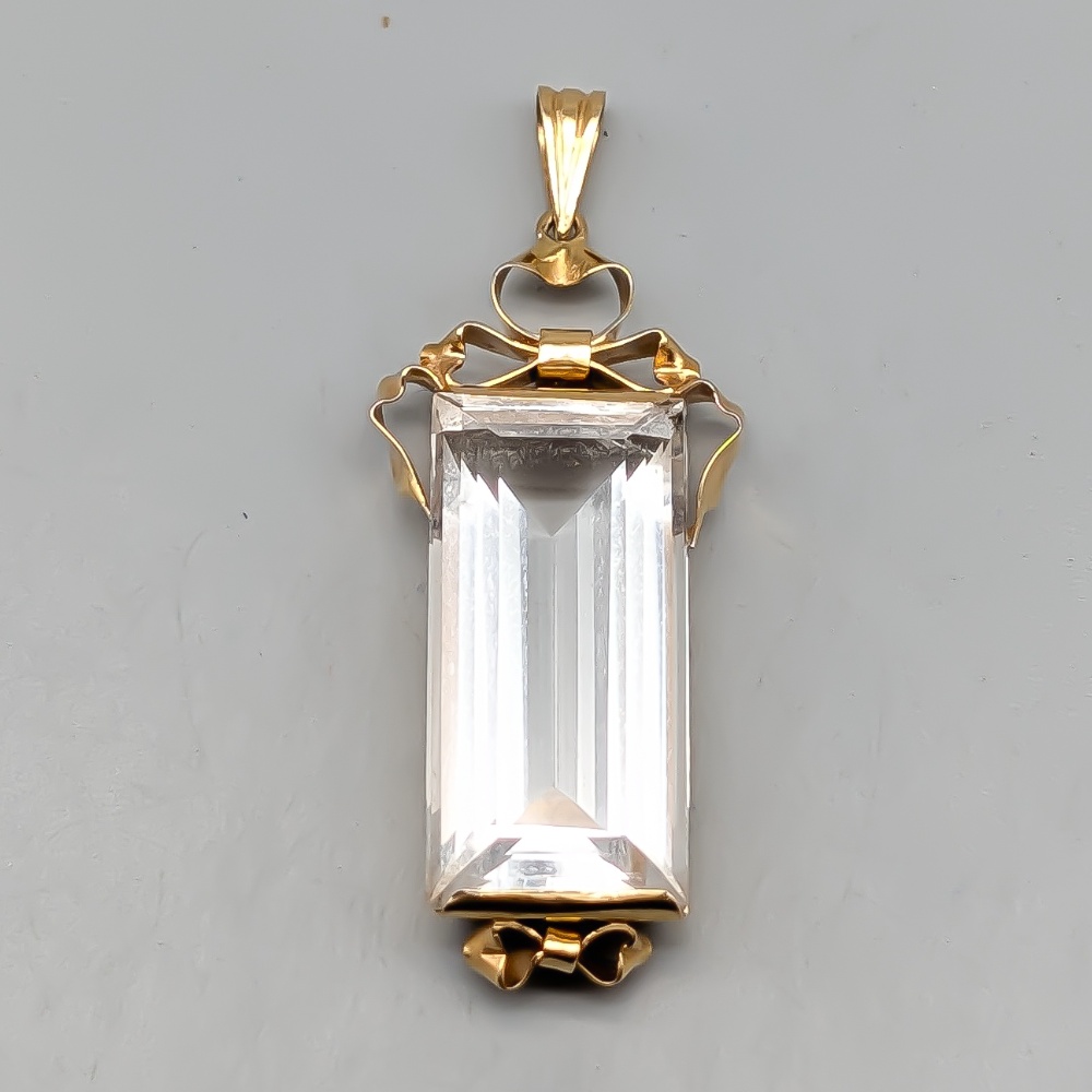 Hänge i Guld med Vit Sten 18K 9.68g 41mm