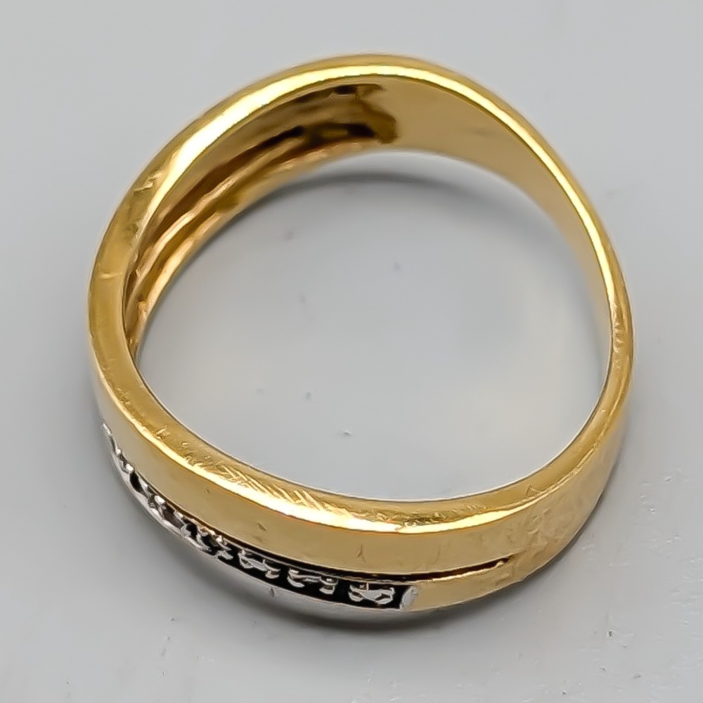 Diamantring i Flerfärgat Guld 18K 4.2g 17.5mm - Bild 2