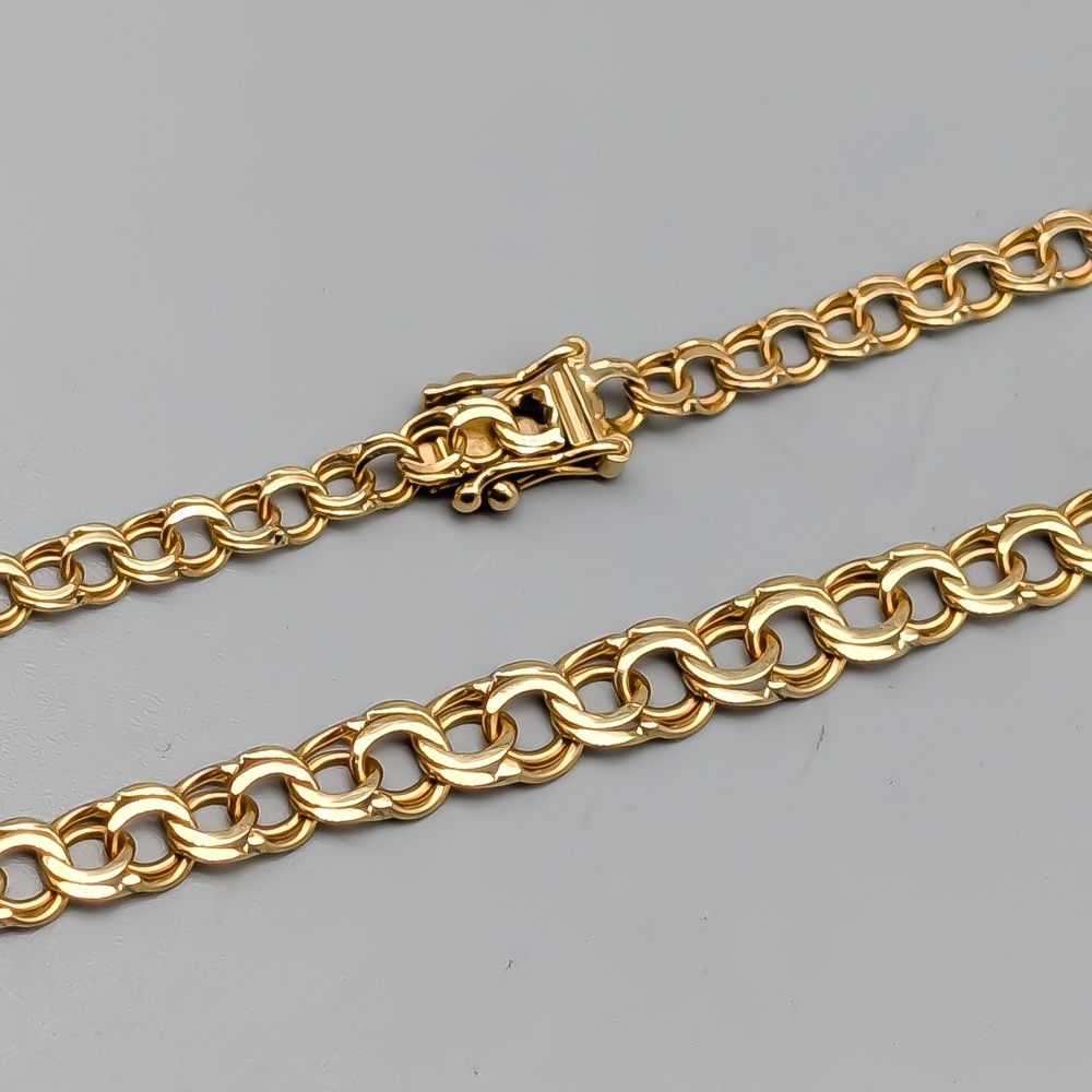 42cm Doserad Bismarcklänk i Guld 18K 10.06g