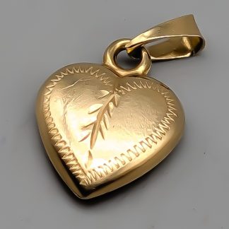 Hänge i Guld Hjärta 18K 0.85g 16mm