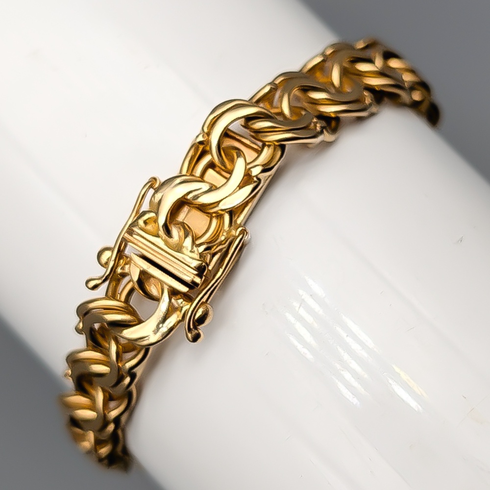 19.5cm Bismarcklänk i Guld 18K 20.18g - Bild 2