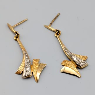 Diamantörhängen i Flerfärgat Guld 18K 2.61g 31mm
