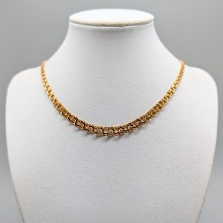 43.5cm Doserad Bismarcklänk i Guld 18K 15.12g