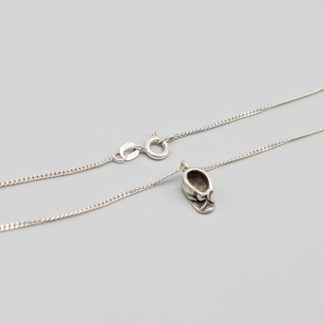 40cm Pansarlänk i Silver med Hänge Sko S925 2.58g