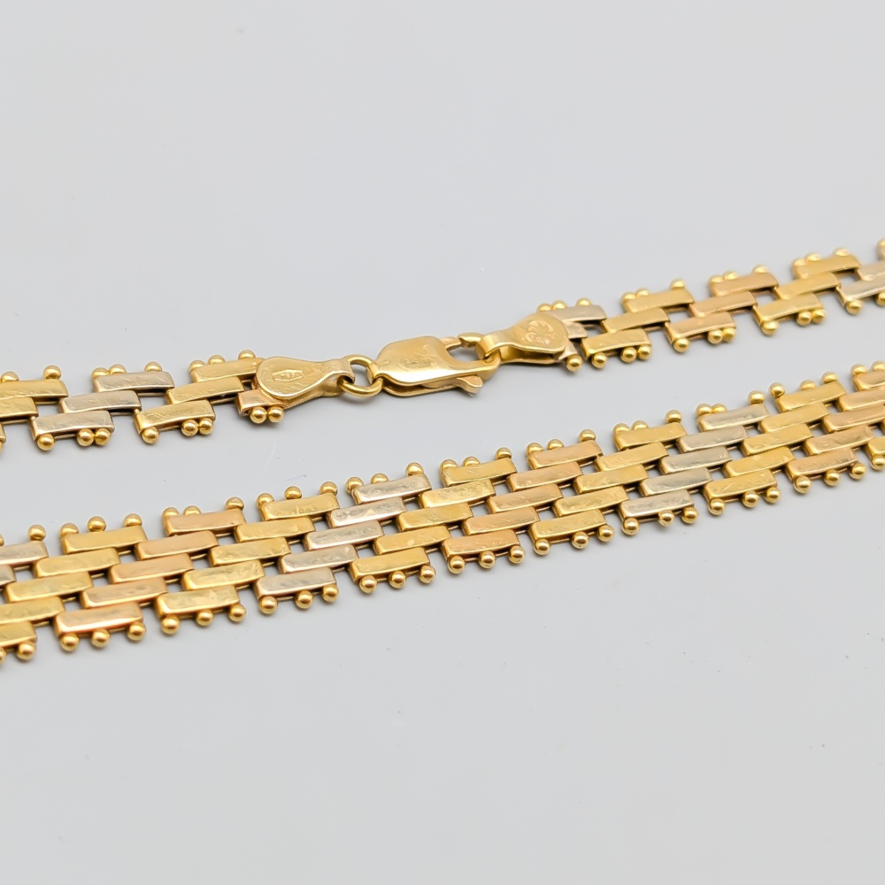 45.5cm Staketlänk i Flerfärgat Guld 18K 25.51g - Bild 2
