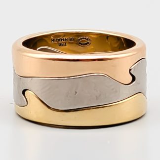 Georg Jensen Tredelad Ring i Flerfärgat Guld Fushion 18K 16.6g 17.25mm