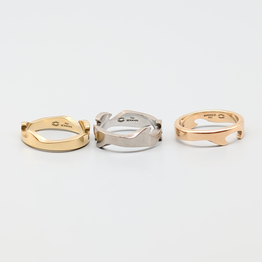 Georg Jensen Tredelad Ring i Flerfärgat Guld Fushion 18K 16.6g 17.25mm - Bild 2