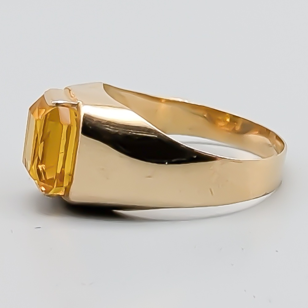 Ring i Guld med Orange Sten 18K 2.63g 16.75mm - Bild 2
