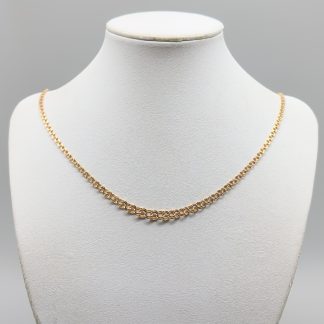 46.5cm Doserad Bismarcklänk i Guld 18K 6.89g