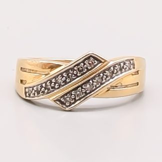 Diamantring i Flerfärgat Guld 18K 4.83g 19.25mm