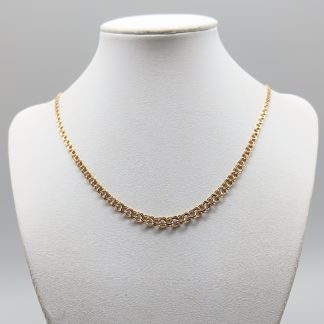 45.5cm Doserad Bismarcklänk i Guld 18K 10.26g