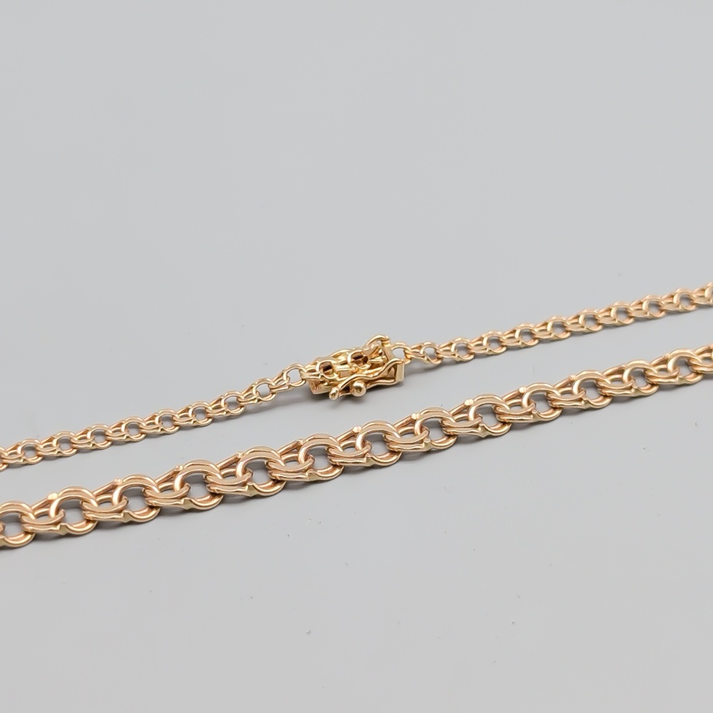 45.5cm Doserad Bismarcklänk i Guld 18K 10.26g - Bild 2