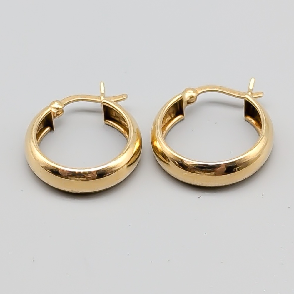 Creoler i Guld 18K 1.99g 19mm - Bild 2