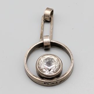 Salovaara Hänge i Silver med Vit Sten S830 4.33g 37mm